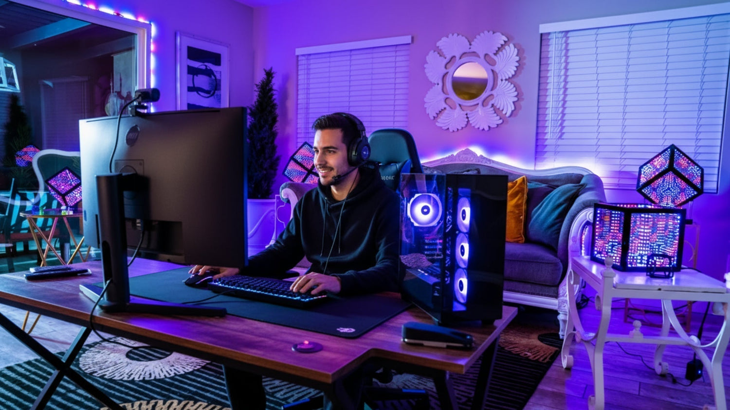 💡 Décor de streaming : comment les cubes lumineux HyperPulse font la différence